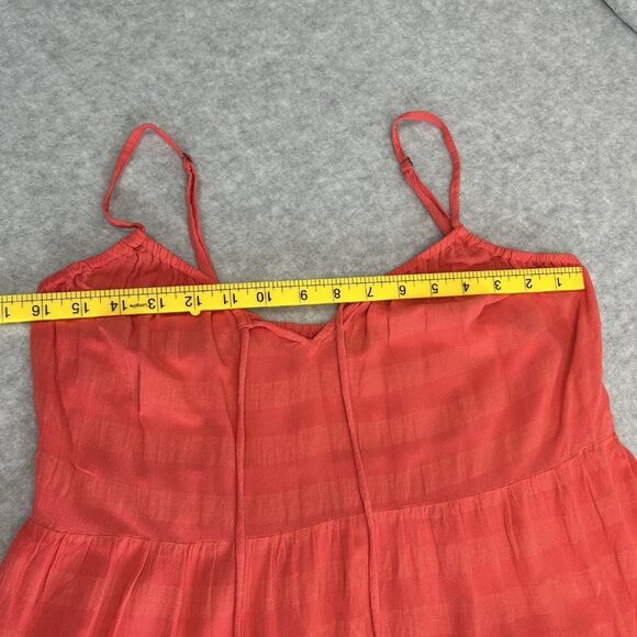 OLD NAVY Spaghetti Strap Top Womens XS TP Pink Coral Adjustable Flowy Tiered - Picture 4 of 8
